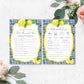 Positano Lemons | Printable Baby Shower Games Bundle Template