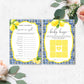 Positano Lemons | Printable Baby Shower Games Bundle Template