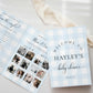 Blue Gingham Baby Shower Menu and Games Booklet, Printable Baby Shower Game, Printable Menu Template, Boy Baby Shower Games