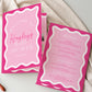 Hot Pink Wavy Baby Shower Menu and Games Booklet, Modern Wavy Line Baby Shower Game, Printable Menu Template, Girl Baby Shower Games, Wave