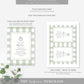 Gingham Sage Green Pumpkin | Printable Baby Shower Invitation Suite Template