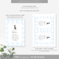 Gingham Blue Dog | Printable Baby Shower Invitation Template