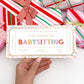 Babysitting Gift Voucher Template, Printable Babysitting Gift Certificate, Babysitting Coupon, Childminding Date Night Voucher, Multi Dot