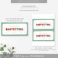 Stripe Green Red | Printable Babysitting Gift Voucher Template