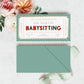 Printable Babysitting Gift Voucher Template, Christmas Childminding Gift Certificate, Childminding Date Night Voucher, Present Coupon Stripe