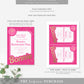 Barbie Party Hot Pink Gold | Printable Bachelorette Party Invitation and Itinerary Template