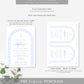 Greek Key Arch White | Printable Baptism Invitation Template