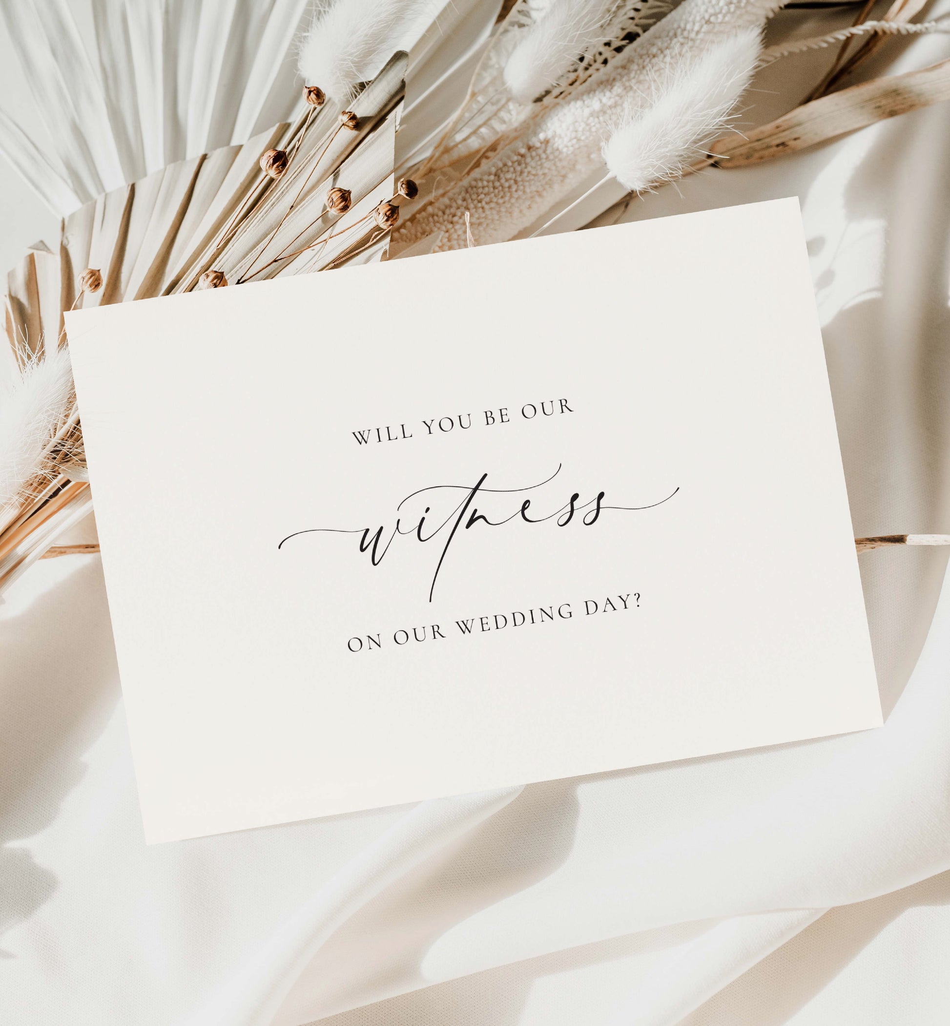 Will You Be Our Witness Card, Wedding Witness Proposal Card, Minimalist Wedding Card, Wedding Proposal Card, Off White Ivory, Ellesmere
