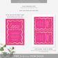 Wave Hot Pink Gold | Printable Birthday Invitation Template