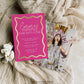 Wave Hot Pink Gold | Printable Birthday Invitation Template