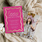 Wave Hot Pink Gold | Printable Birthday Invitation Template