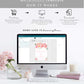 Piper Floral White | Printable Bouquet Bar Sign and Tag Template