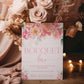 Printable Bouquet Bar Sign, Flower Bar Sign, Bridal Shower Bouquet Station Sign, Hot Pink Peony, Blush Floral Flower Favor Sign, Piper