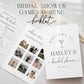 Bridal Shower Menu and Games Booklet, Minimalist Bridal Shower Game, Printable Menu Template, Hens Party Games, Couples Shower Game, Quinn