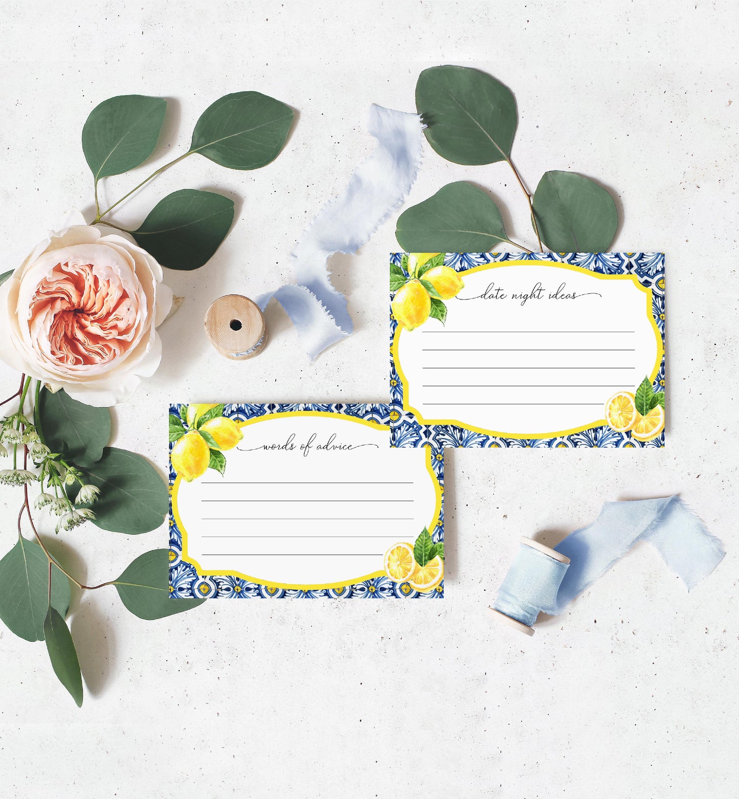 Positano Lemons | Printable Bridal Shower Games Bundle Template