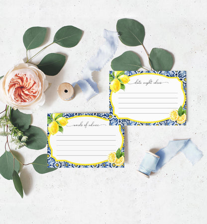 Positano Lemons | Printable Bridal Shower Games Bundle Template