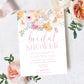 Printable Bridal Shower Invitation Template, Printable Spring Floral Bridal Shower Invite, Pink Wildflower Floral Bridal Shower, Millie