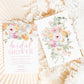 Printable Bridal Shower Invitation Template, Printable Spring Floral Bridal Shower Invite, Pink Wildflower Floral Bridal Shower, Millie