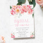 Peony Bridal Shower Invitation Template, Printable Blush Peony Floral Bridal Shower Invite, Hot Pink Floral Bridal Shower, Piper