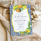 Positano Oranges Lemons | Printable Bridal Shower Invitation Template