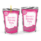 Barbie Party Hot Pink Silver | Printable Juice Pouch Label Template
