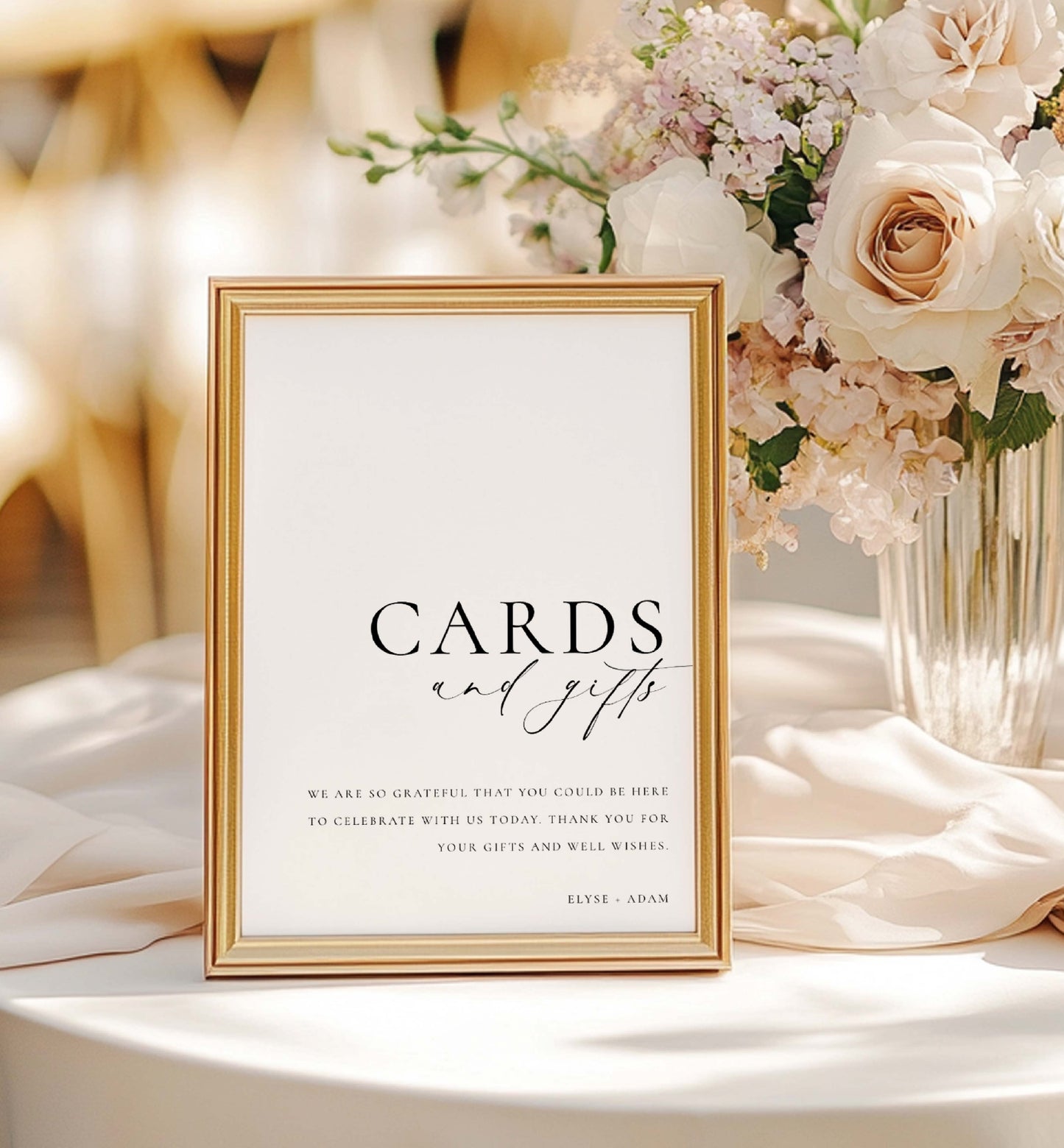 Cards and Gifts Sign, Minimalist Wedding Present Table Sign, Printable Wedding Gifts Sign, Modern Baby Shower Cards & Gifts Sign, Ellesmere