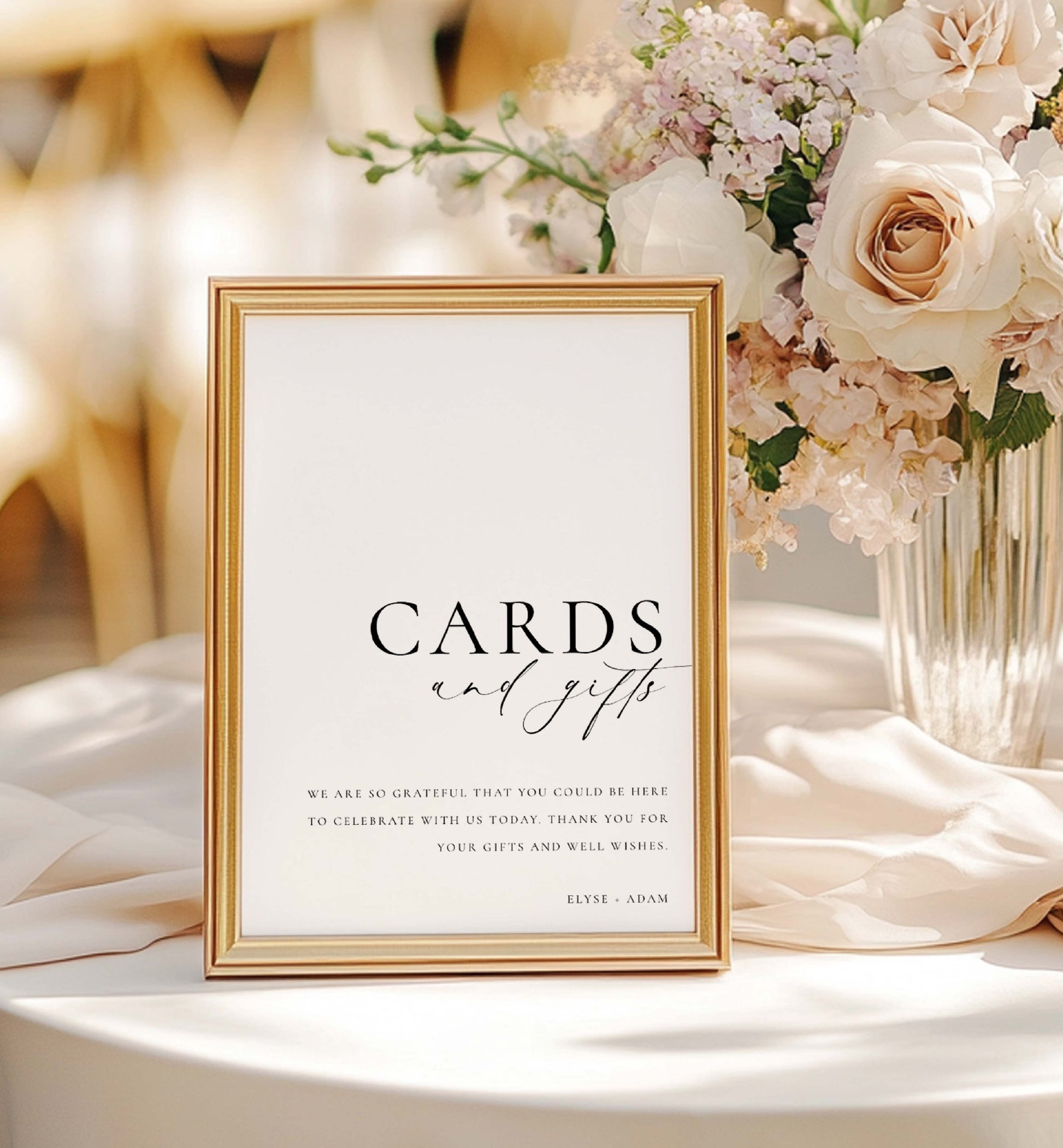 Cards and Gifts Sign, Minimalist Wedding Present Table Sign, Printable Wedding Gifts Sign, Modern Baby Shower Cards & Gifts Sign, Ellesmere
