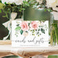 Darcy Floral Pink | Printable Cards and Gifts Sign Template