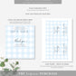 Gingham Blue | Printable Chocolate Bar Favour Wrappers Template