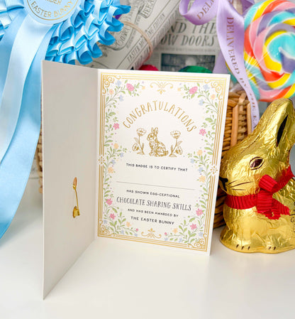 Chocolate Sharer Easter Merit Badge Enamel Pin