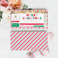 Editable Boarding Pass Christmas Template, Printable Surprise Fake Airline Ticket Gold Foil, Vacation Airplane Ticket Gift, Festive Stripe