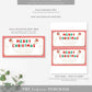 Stripe Red Gold | Printable Christmas Custom Gift Voucher Template