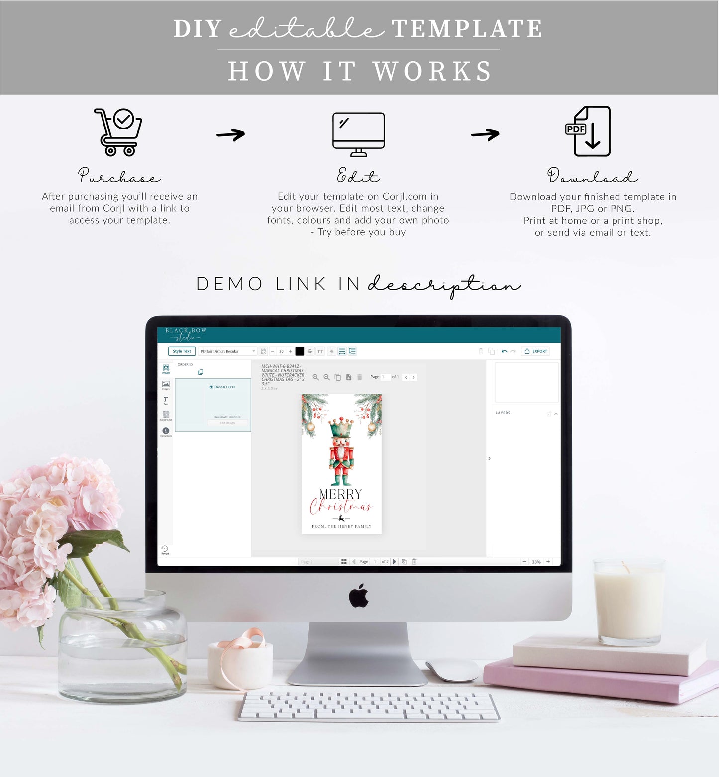 Nutcracker | Printable Christmas Gift Tag Template