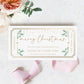 Custom Gift Voucher Christmas Template, Fully Custom Printable Gift Certificate Christmas Present, Christmas Gift Coupon, Ferras Greenery