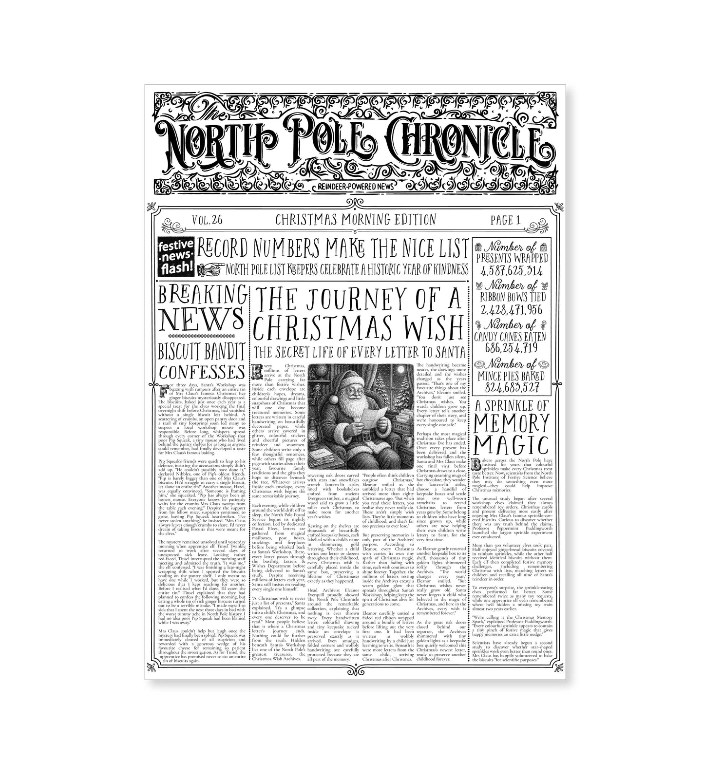 Christmas Newspaper Activity Booklet - Vol. 26