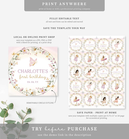 Fairy Multi | Printable Cupcake Topper Template