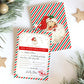 Printable Late Gift Delivery Notice, Late Christmas Present Letter From Santa, Delayed North Pole Mail Label, Delayed Delivery Label, Stripe