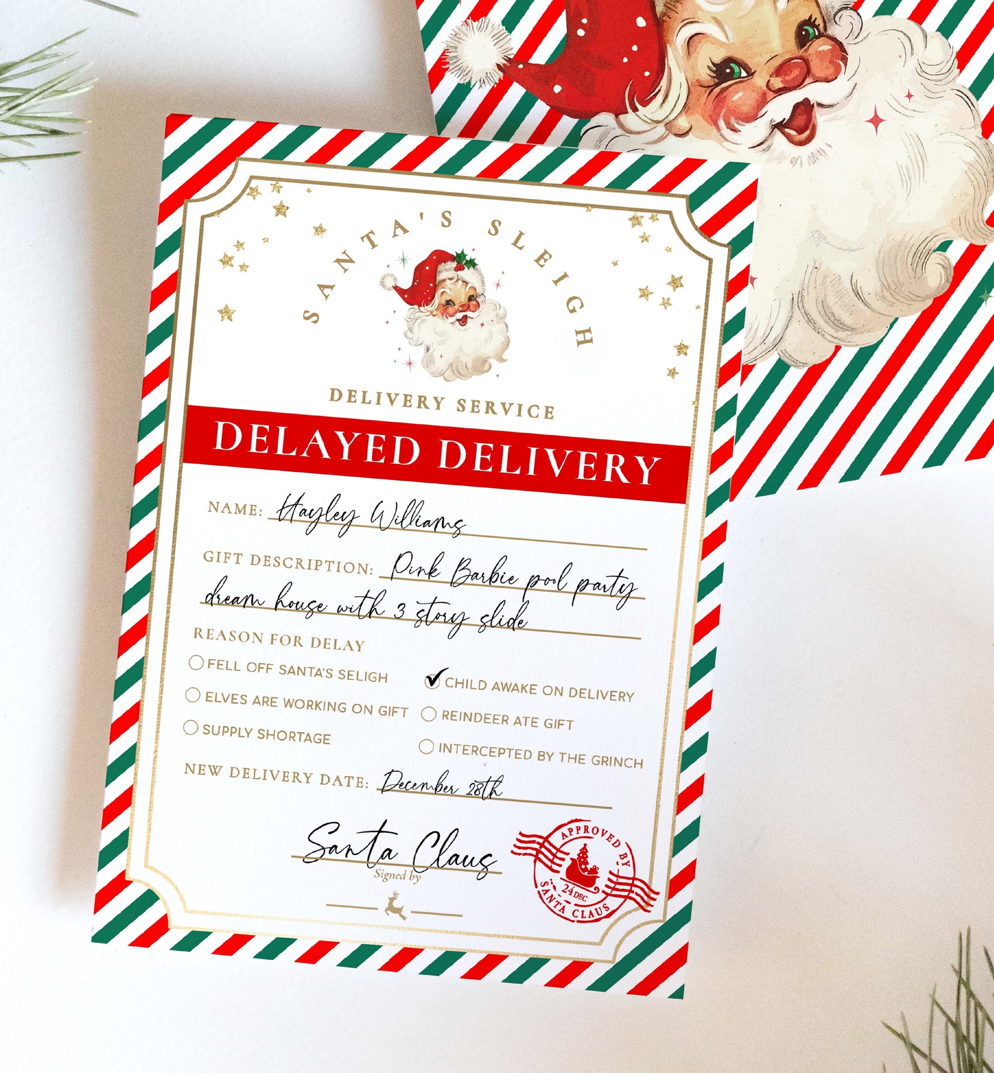 Santa's Workshop Red Green | Printable Christmas Delayed Gift Notice T – Black Bow Studio santa-s-workshop-red-green-printable-christmas-delayed-gift-notice-t-black-bow-studio