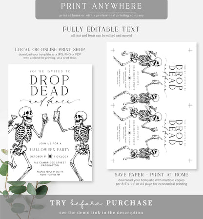 Halloween | Printable Halloween Party Invitation Template