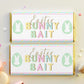 Printable Easter Bunny Bait Chocolate Wrapper Template, Editable Easter Egg Hunt Chocolate Wrapper, Multi Coloured Pastel Stripe