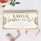 Easter Egg Hunt Gift Voucher Template, Printable Gift Certificate, Easter Golden Ticket, Easter Present, Easter Gift Coupon