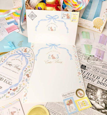 Personalised Easter Morning Letter From The Easter Bunny Blue