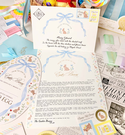 Personalised First Easter Letter From The Easter Bunny Blue