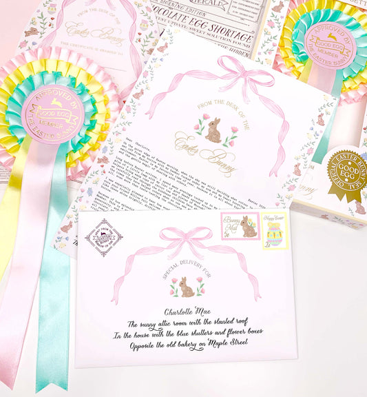 Personalised Easter Morning Letter From The Easter Bunny Pink