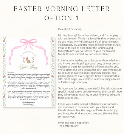 Personalised Letter From The Easter Bunny, Addressed Envelope and Bunny Mail Postage Stamps, Easter Basket Gift, Easter Present