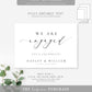 Ellesmere White | Printable Engagement Welcome Sign Template