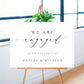 Engagement Party Welcome Sign, Printable We're Engaged Welcome Sign, Engagement Party Decorations, Minimalist Engagement, Ellesmere