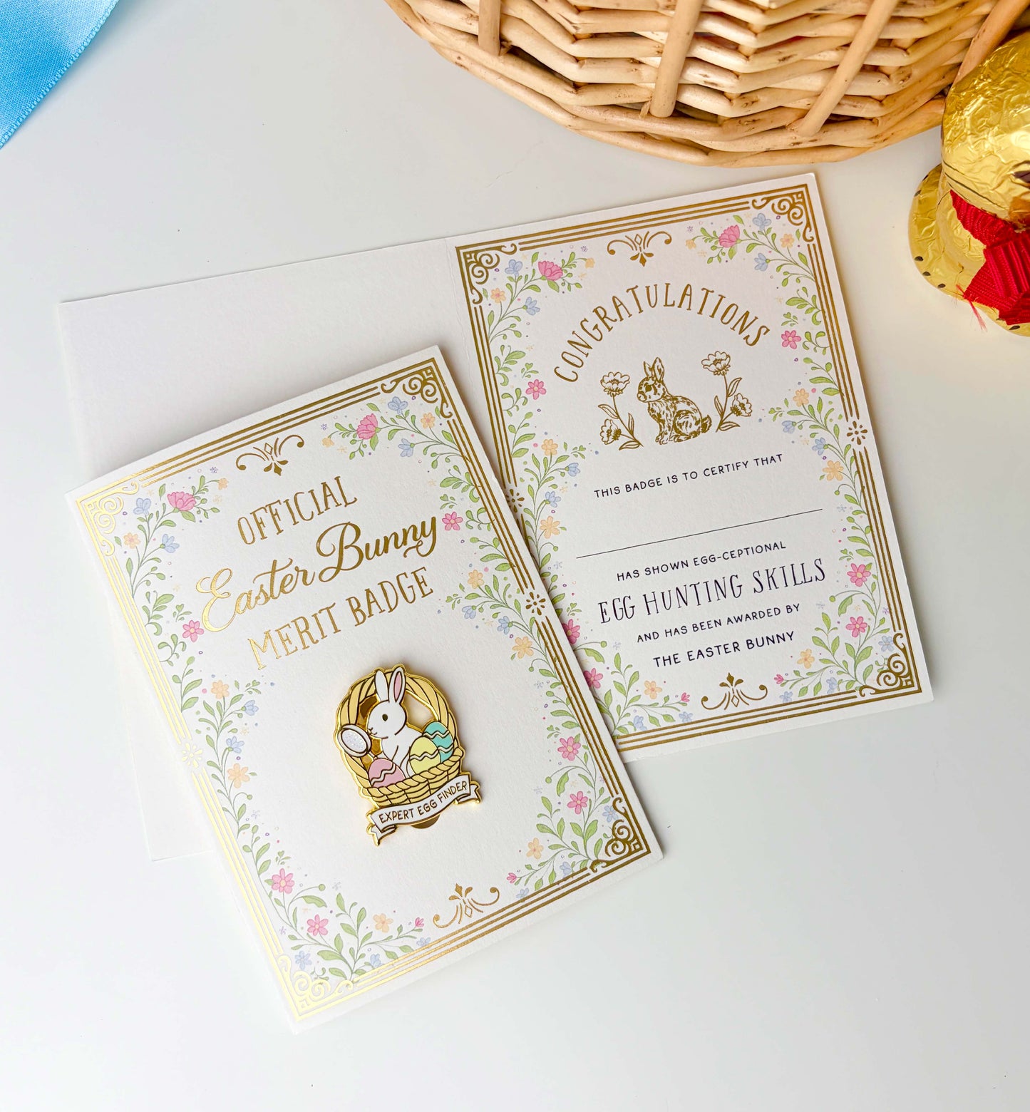 Expert Egg Finder Easter Merit Badge Enamel Pin