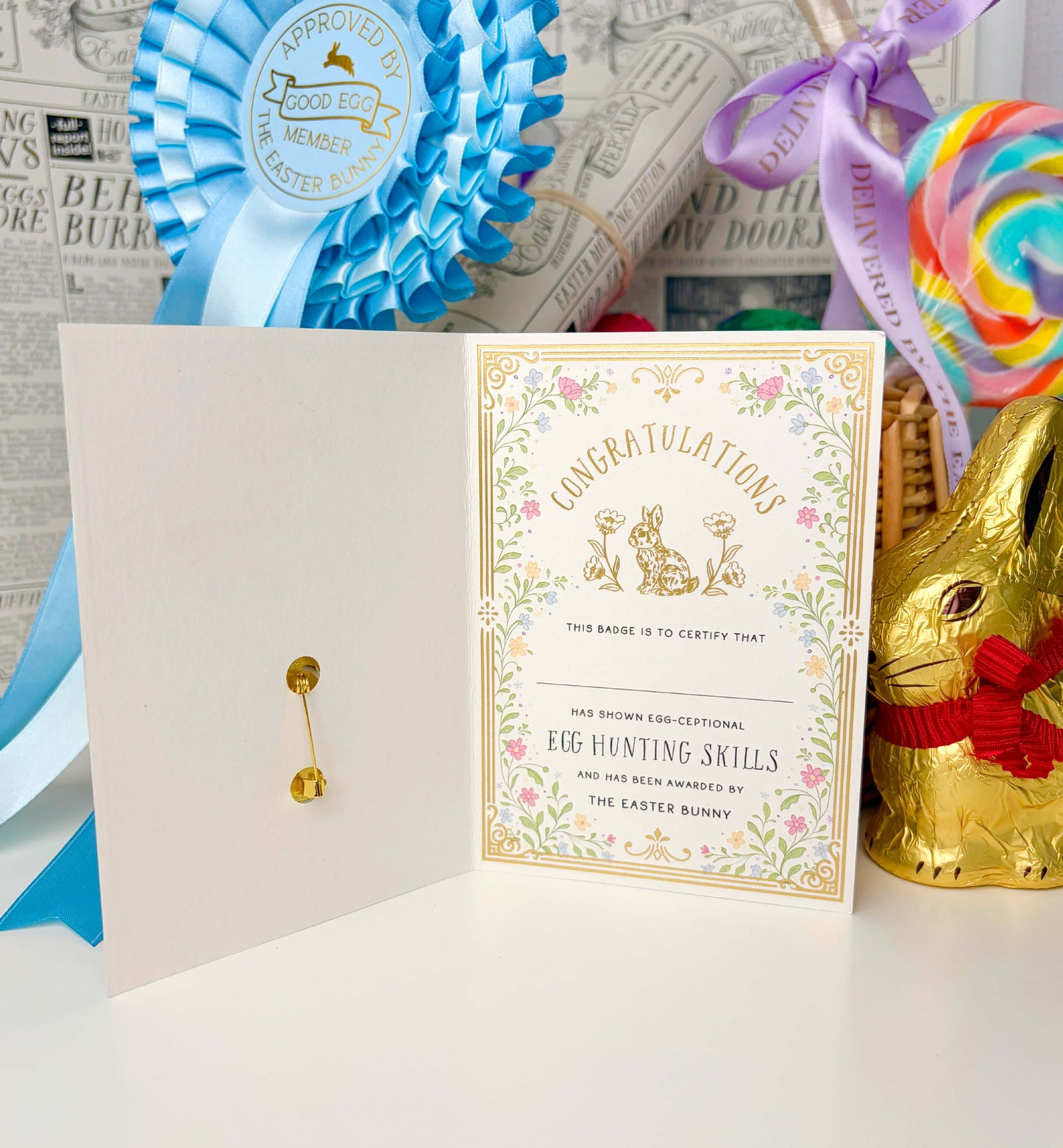 Expert Egg Finder Easter Merit Badge Enamel Pin