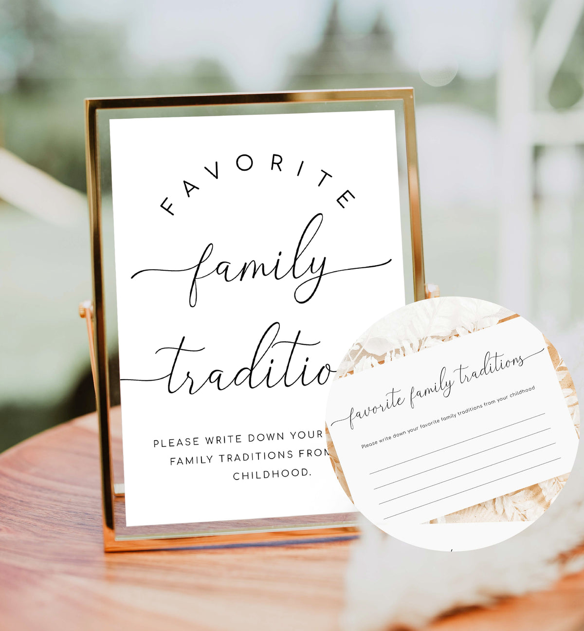 Quinn Script White | Printable Family Tradition Game Template – Black ...